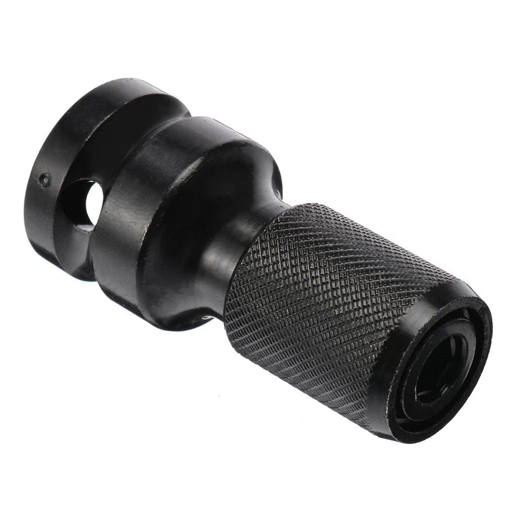 Drill Bit Chuck Adapter 1/2" Drive to 1/4" Hex for Driver Replacement