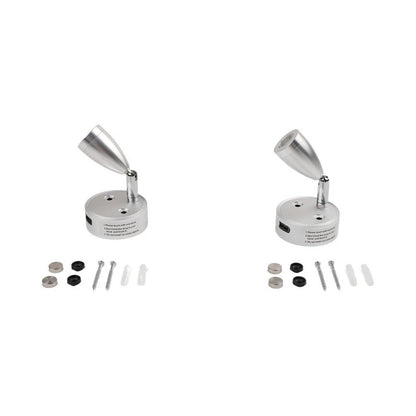 2X USB Reading Light for RVs and Boats 12V 24V with Installation Accessories