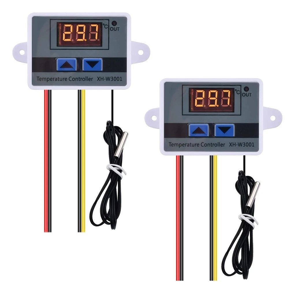 Temperature Controller Set of 2 with LCD and Sensor for AC110V220V
