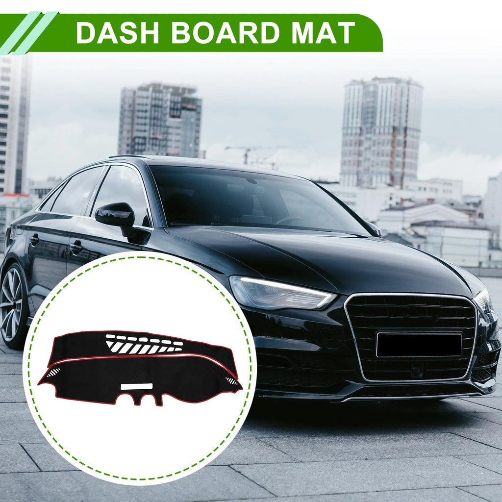 Dash Cover Mat Sun Protector Pad for Audi A3 (2014–2020) Black Red