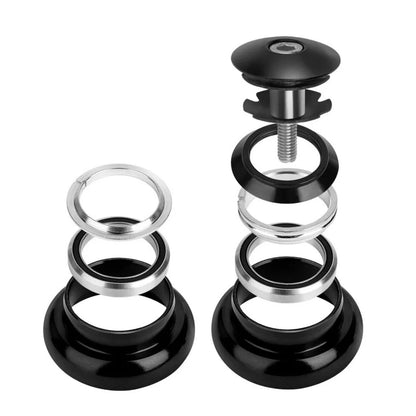 Black Aluminum Alloy Threadless Bicycle Headset Kit (Sealed Bearings)
