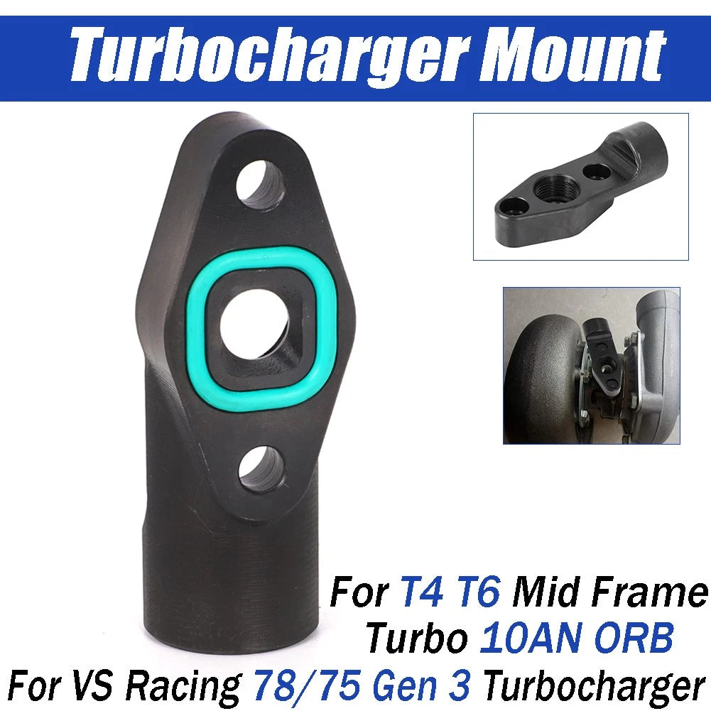 Turbo Mount for T4 T6 Mid Frame (10AN ORB Drain) VS Racing