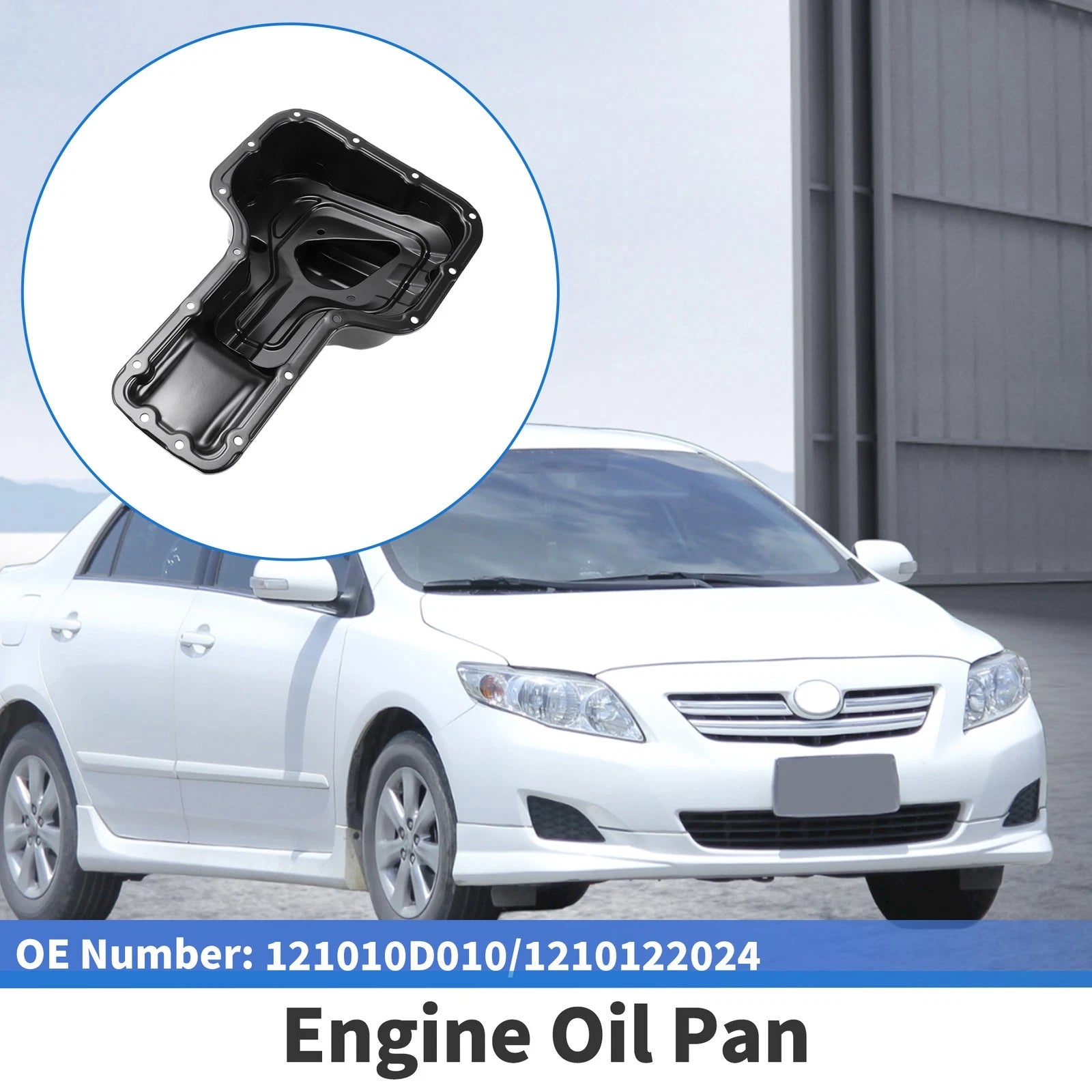 Engine Oil Pan Replacement for Toyota Corolla (1998–2008) Iron Black