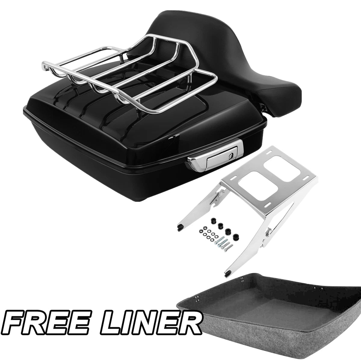 Trunk Backrest Pad Mount Rack for Harley Sport Glide FLSB (2018–2026)