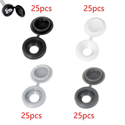 100pcs Hinged Screw Cover Caps for Screw Protection (4 Colors)