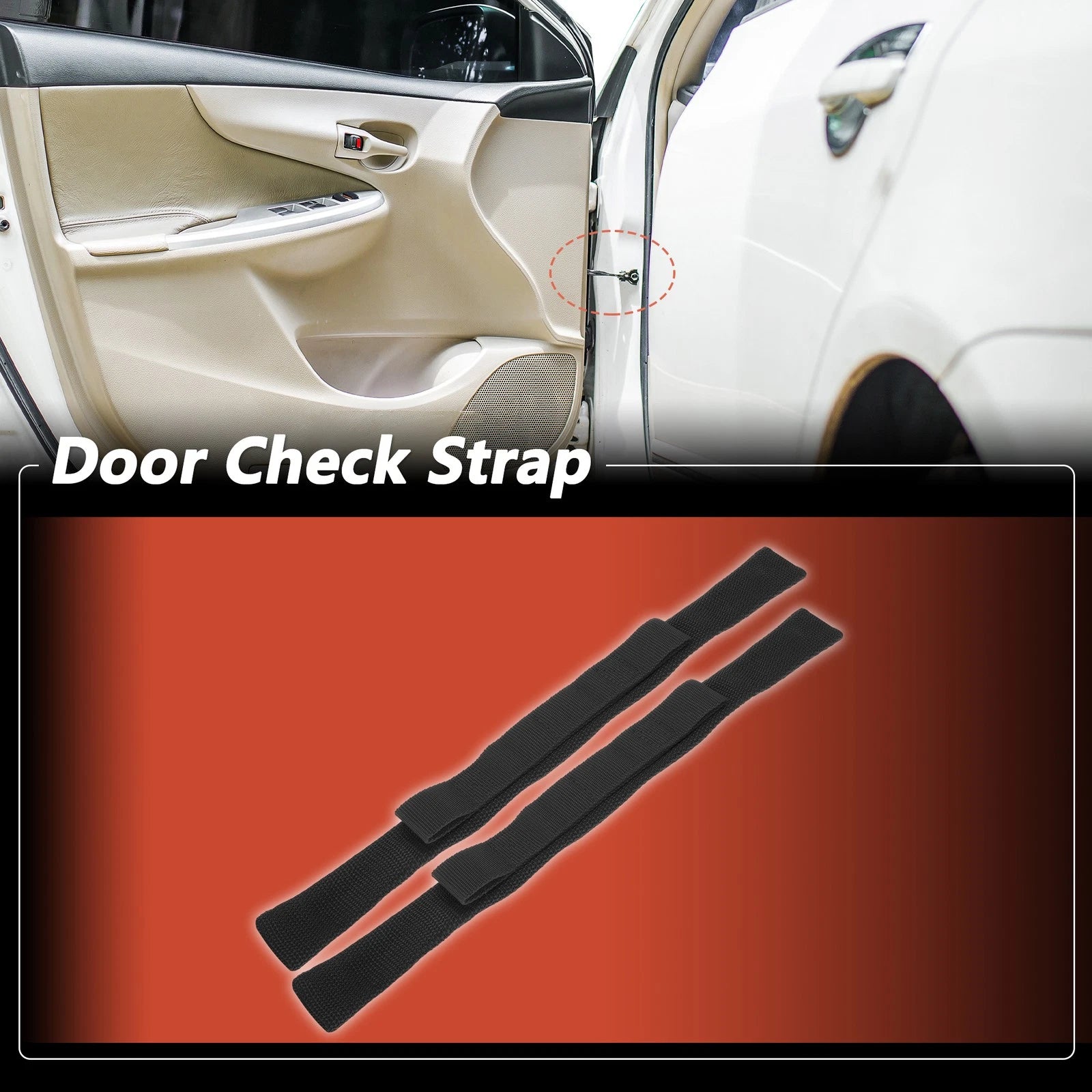 Door Check Strap for Jeep Wrangler JK (2007–2017) - Hinge Stop Limiter