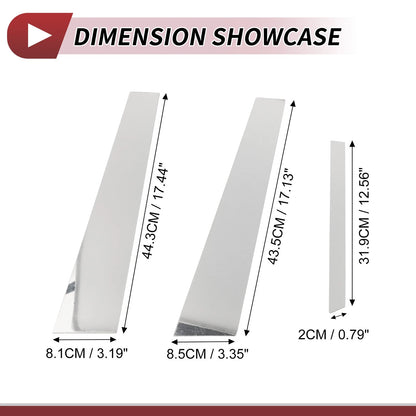 Door Pillar Window Trim Kit 6 Pcs Chrome Silver for Mercedes S-Class (2007–2013)