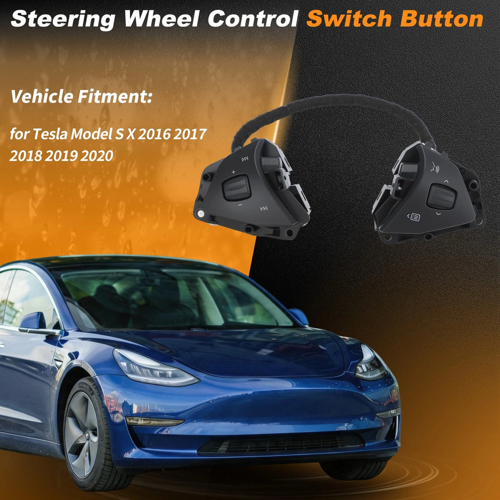 Pair Steering Wheel Switch for Tesla Model S X (2016–2020) 101324200F 101324200J