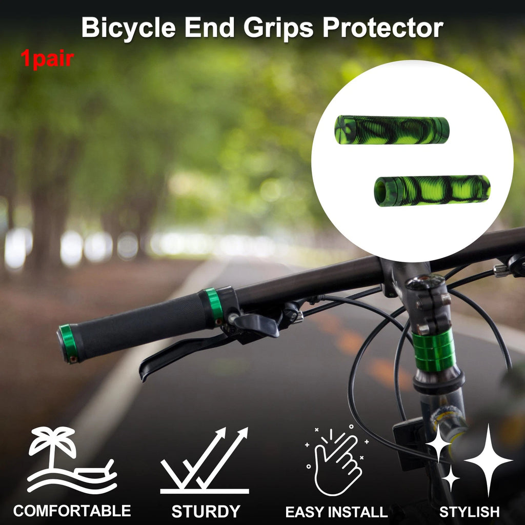 Bike Handlebar Grip Covers 125mm Soft End Protector Pair for MTB 1 Pair (—)