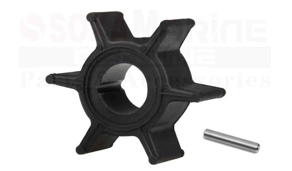 Water Pump Impeller with Key for Tohatsu Nissan 2-5 HP Outboard (1990–2023)