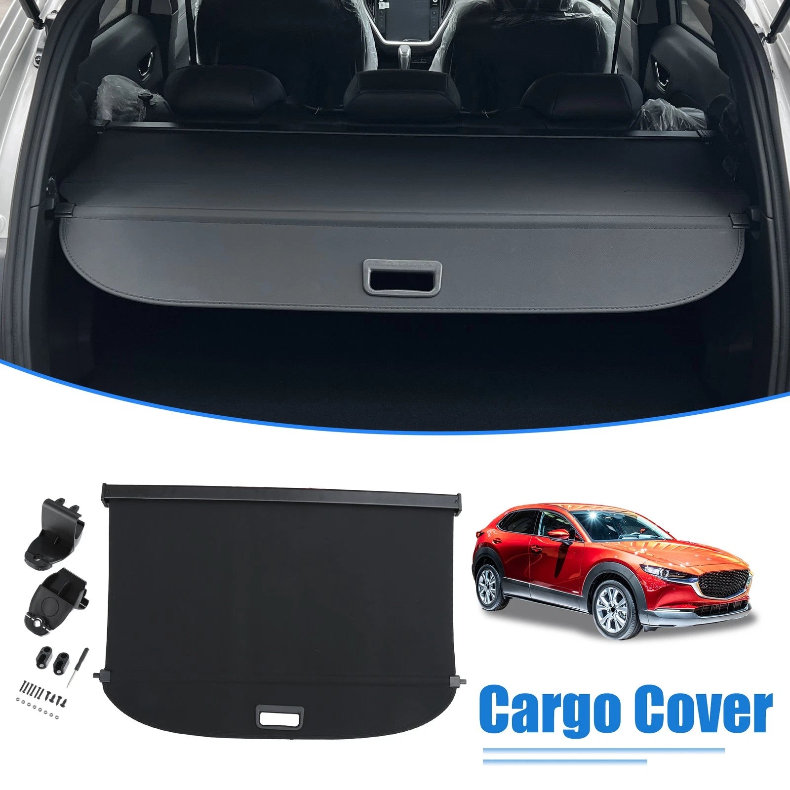 Retractable Cargo Cover Waterproof for Mazda CX-30 (2020–2023)