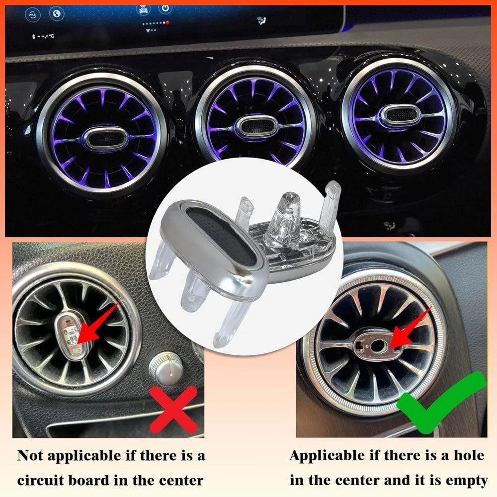 3PCS Front A/C Air Vent Outlet Knob for Mercedes-Benz A-Class GLA GLB (2018–2023)