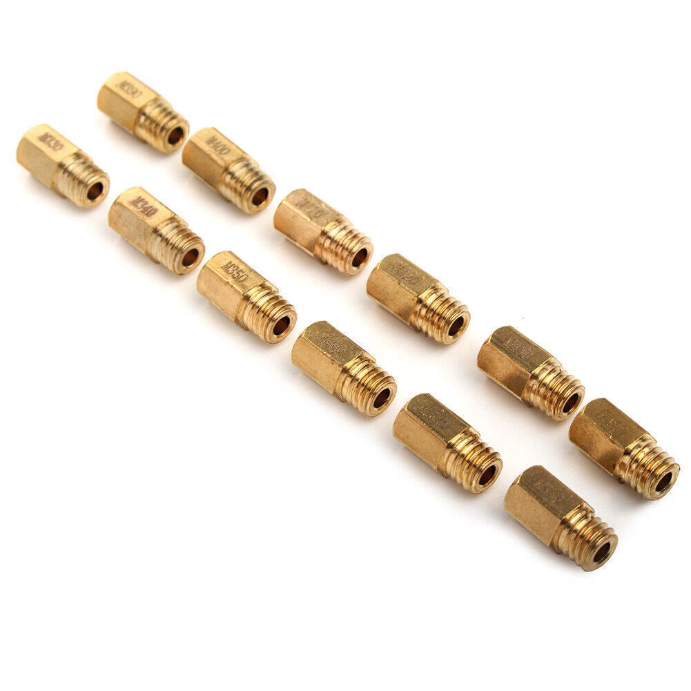 12 Pcs Carburetor Main Jets Kit for Mikuni VM TM TMX (#330 - #440)