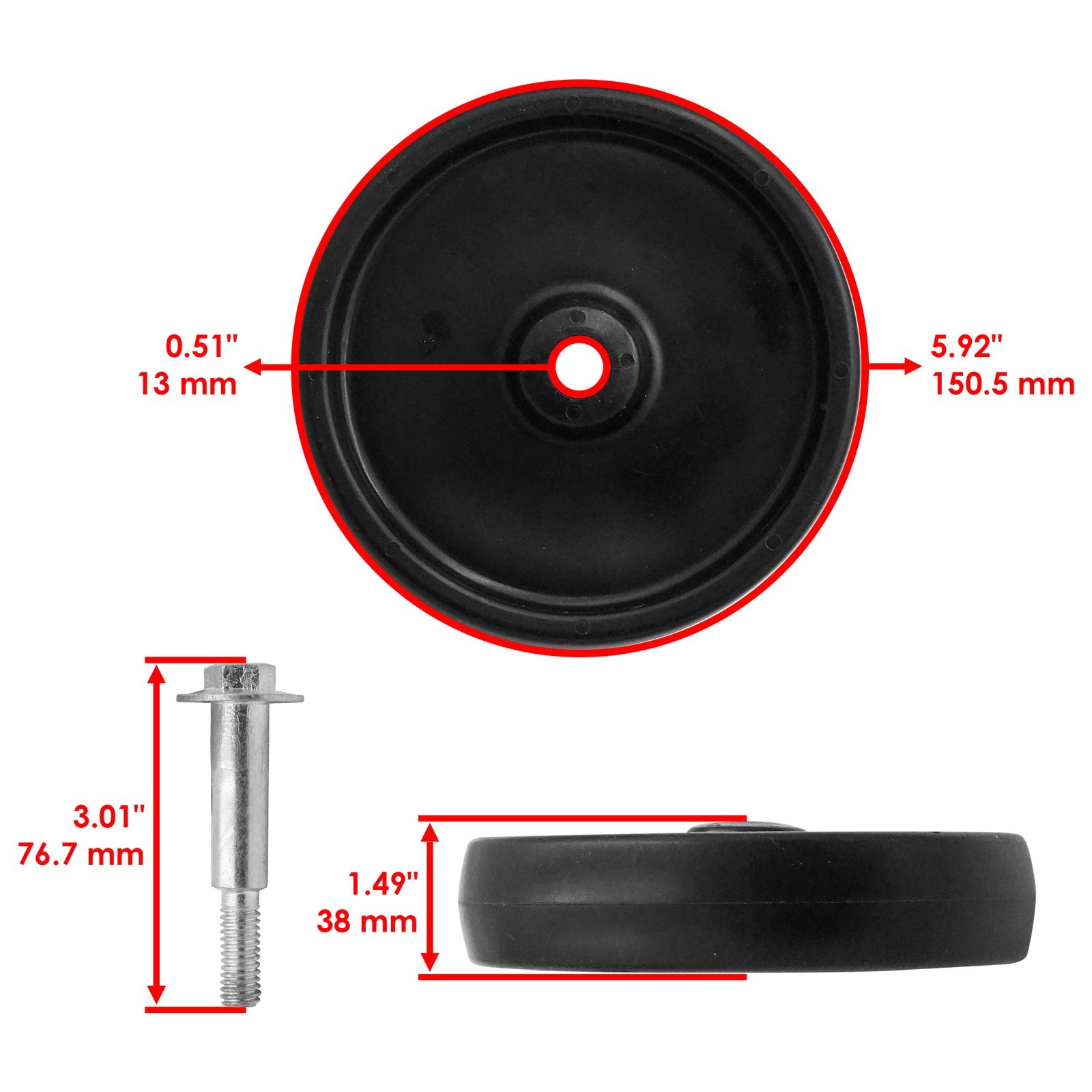 50 Inch Deck Wheel Replacement for John Deere 314 316 317 318 322 (2020–2022)