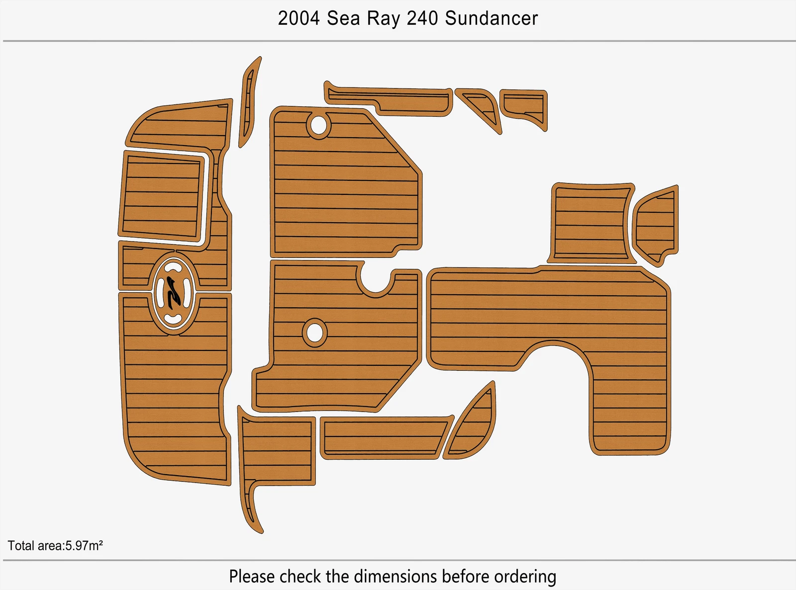 EVA Foam Pad Flooring Mat for Searay 240 Sundancer (2004)