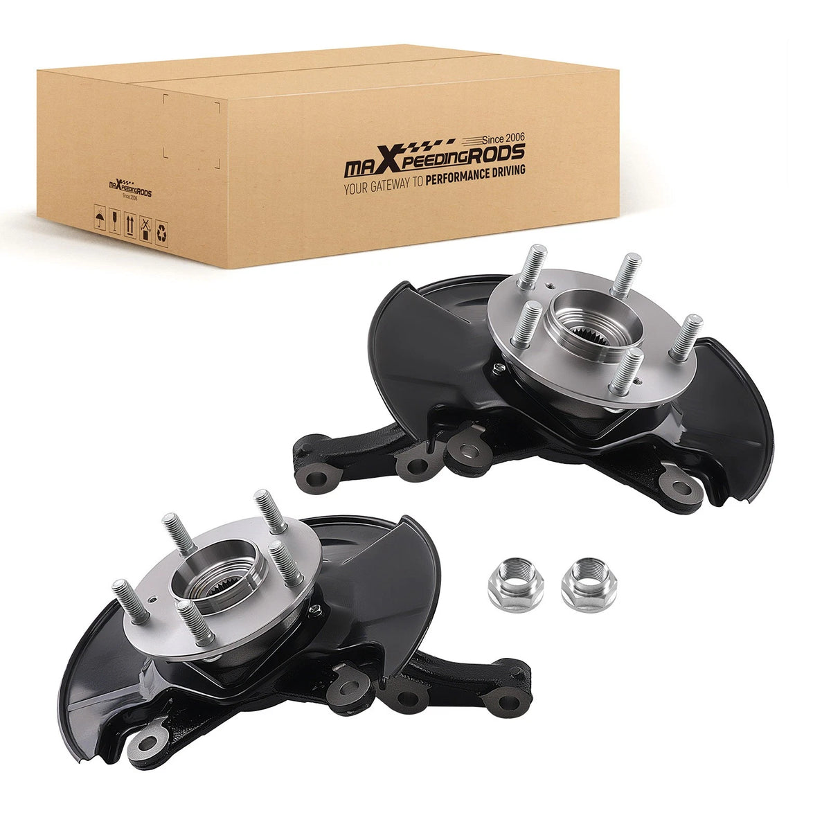 2X Front Steering Knuckle & Wheel Hub Bearing for Honda Civic (2006–2011) 698-450