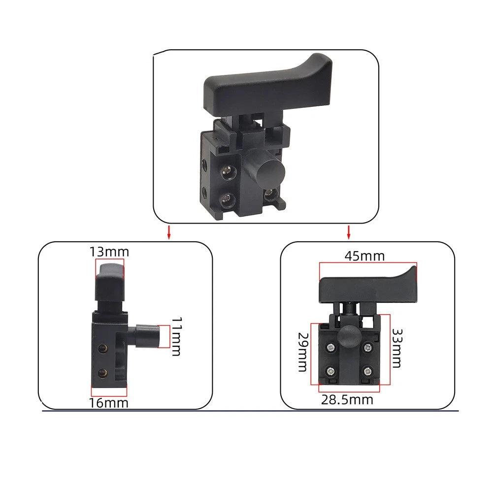 Replacement Dustproof Switch for Demolition Hammer and Electric Drill (04758)