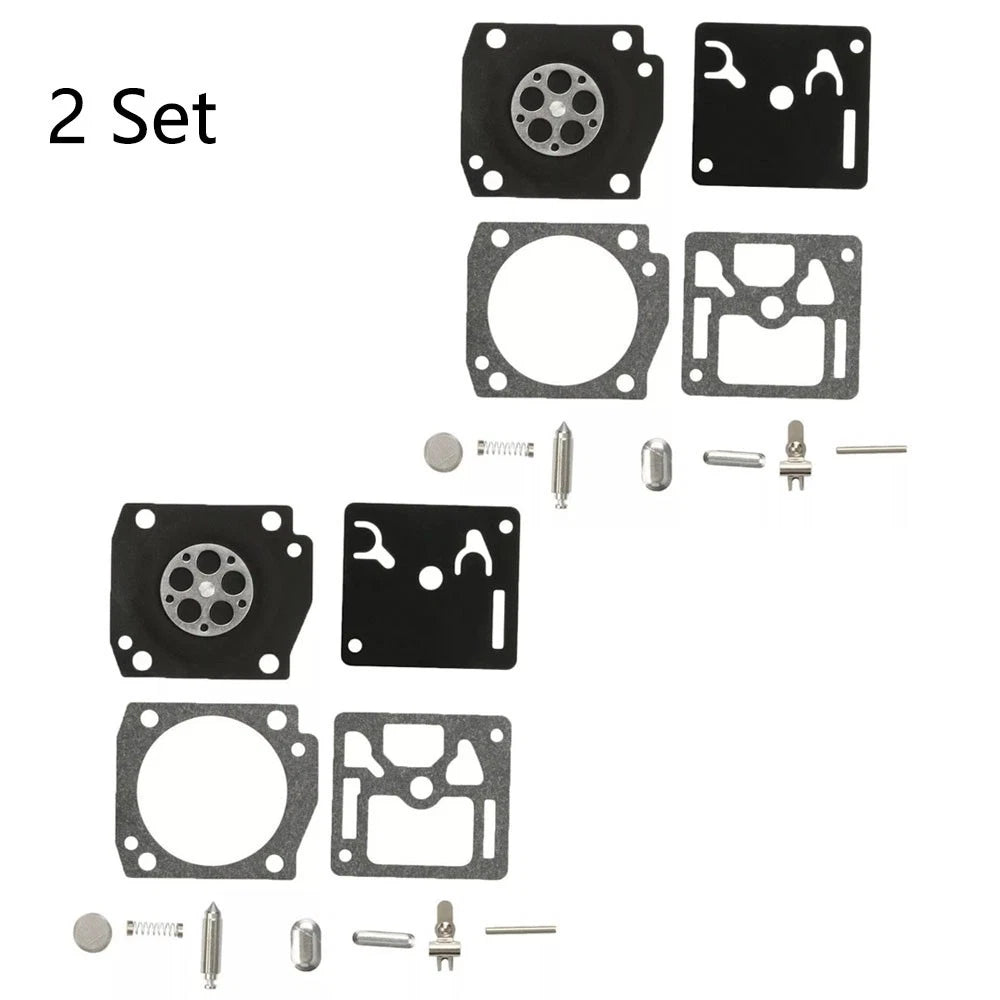 Set of 2 Chainsaw Carburetor Rebuild Kit for Husqvarna 346XP 350 353 (Zama RB-122)