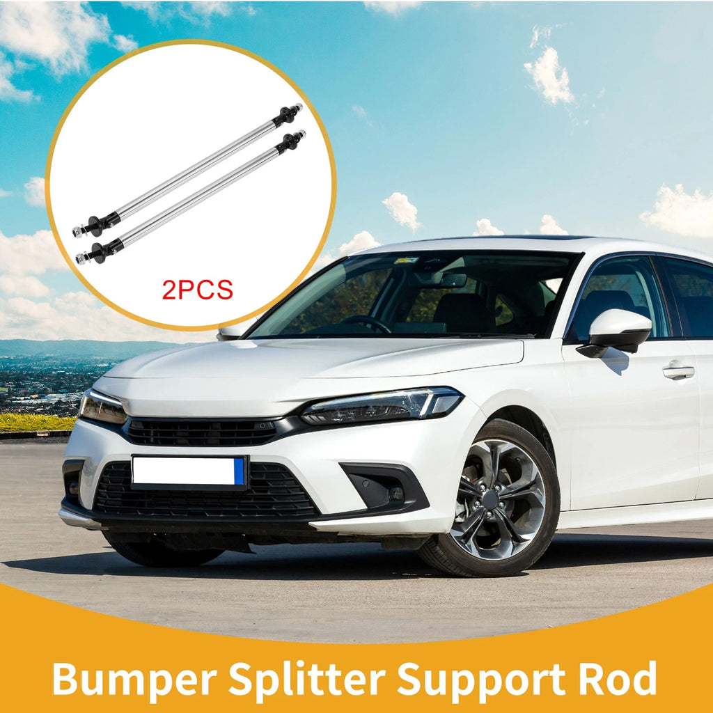2X Adjustable Front Bumper Lip Splitter Strut for Universal Fit (200mm)