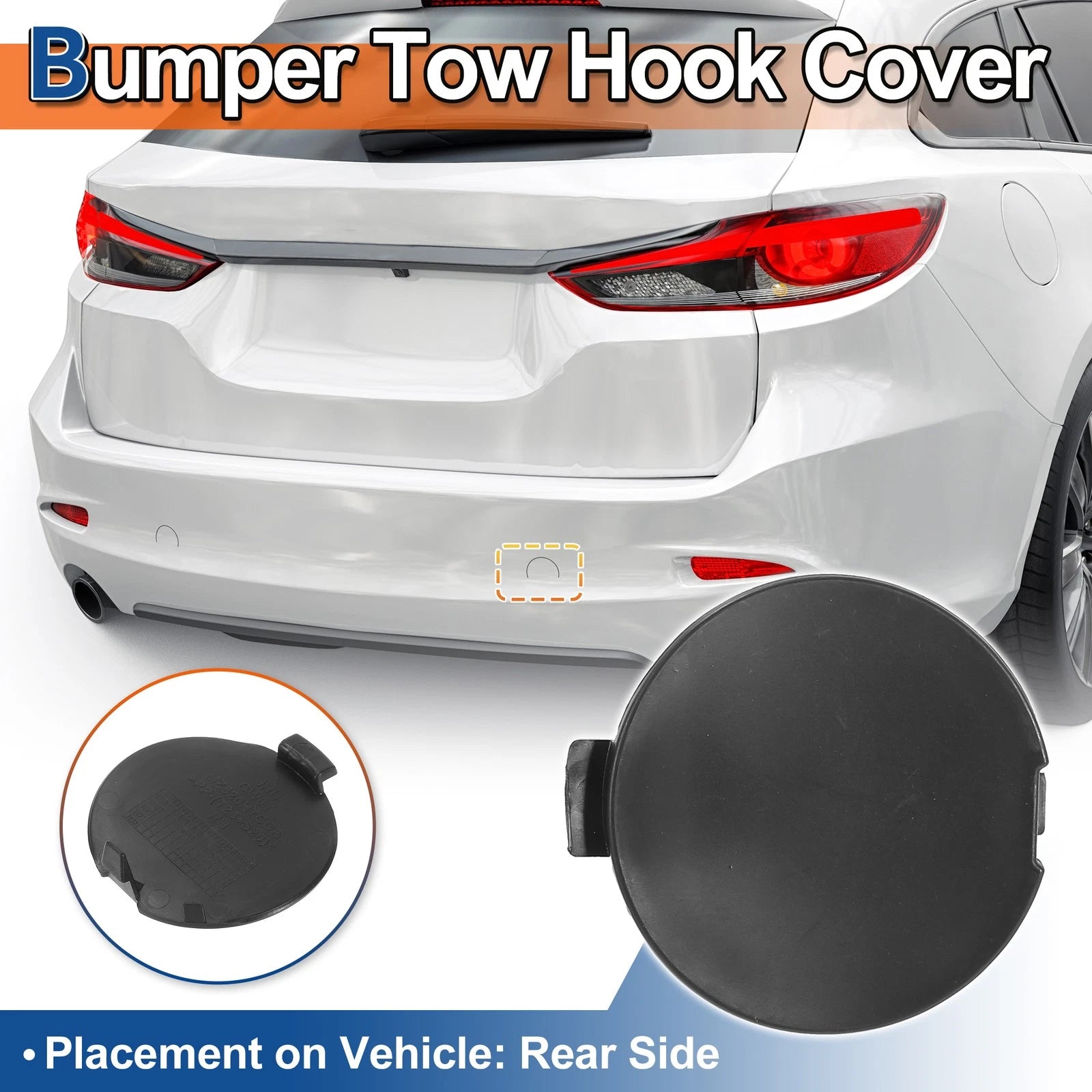 Rear Right Tow Hook Cover Replacement for Mazda 6 Atenza (2018–2021)