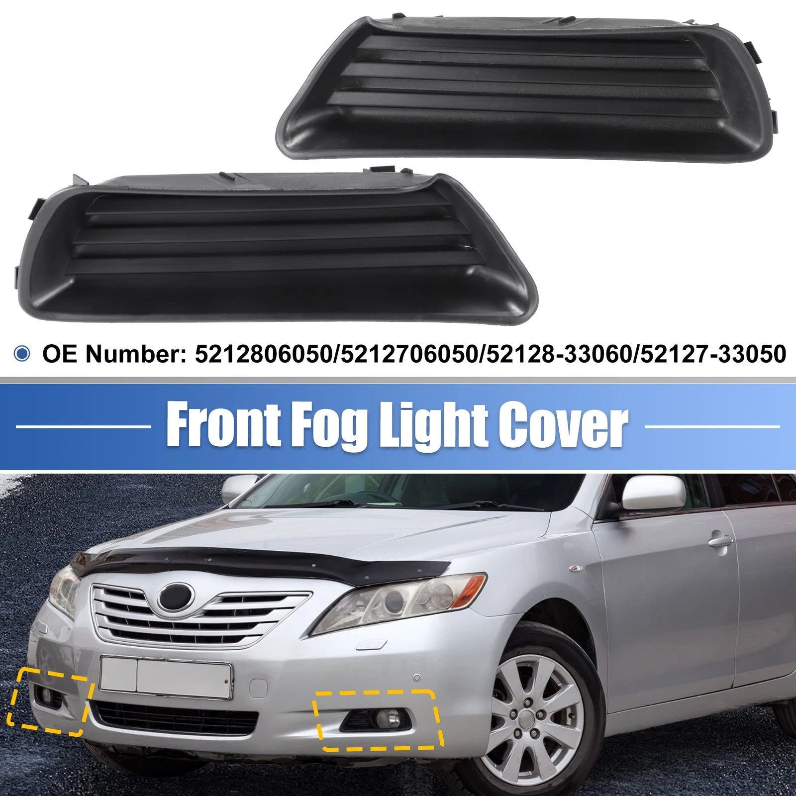 Fog Light Cover Pair Replacement for Toyota Camry (2007–2009)