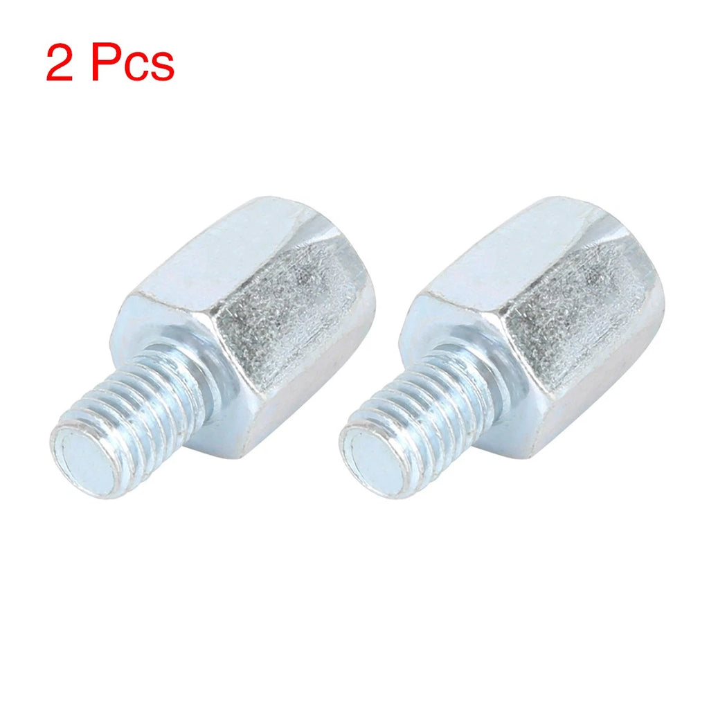 2pcs 8mm Right to Left Rearview Mirror Adapter for Motorcycle Bike (Silver)