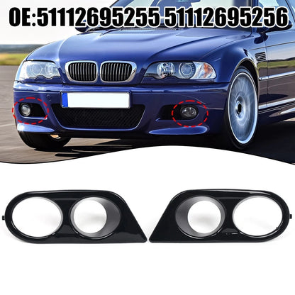 Fog Lamp Frame for BMW E46 4-Door (2002–2005) ABS Black