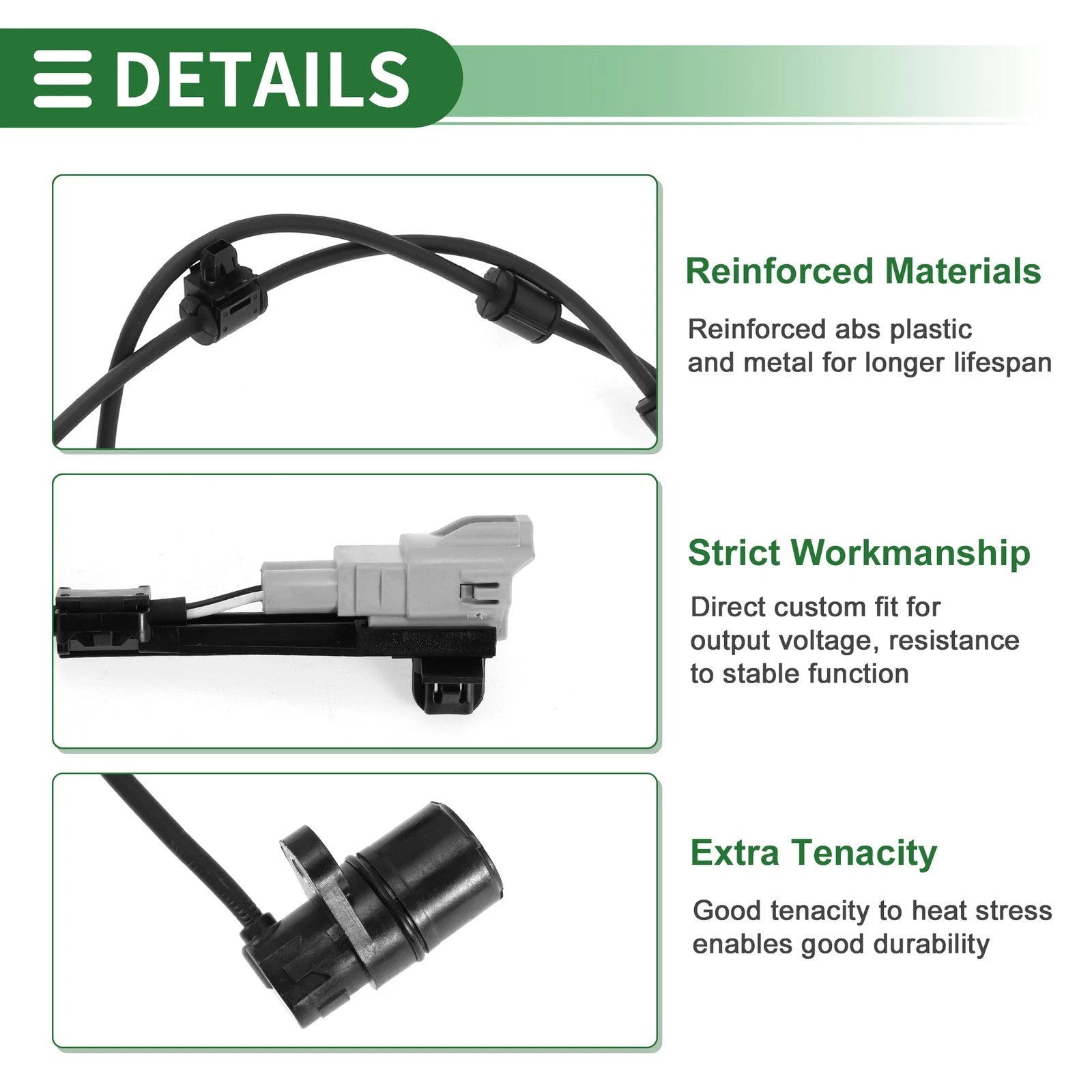 ABS Wheel Speed Sensor Rear Right Replacement for Toyota Tundra (2007–2021)