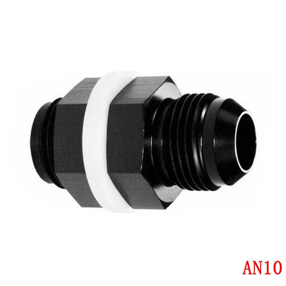 AN10 Flare Fuel Cell Bulkhead Fitting With Washer Black