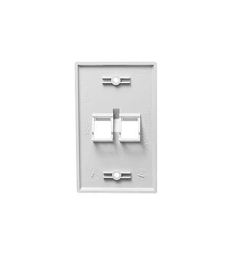 1-Gang 2-Port Faceplate for Icc IC107DA2WH
