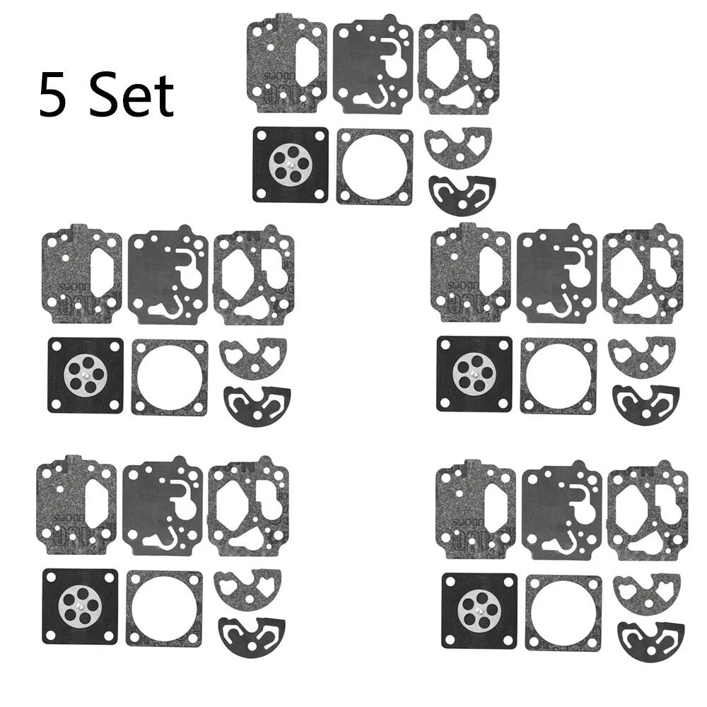 Set of 5 Carburetor Rebuild Kits for Kawasaki TH43 TH48 Shindaiwa B530 C250 C260