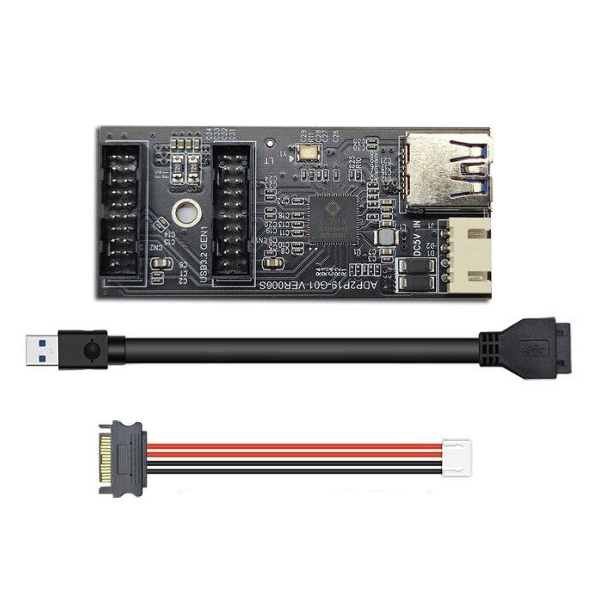 USB 3.2 Dual 19Pin Expansion Card for Motherboard (19Pin/Type-E Connector)