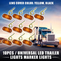 LED Trailer Marker Lights 24V Waterproof Yellow 10 Pack for Universal Use