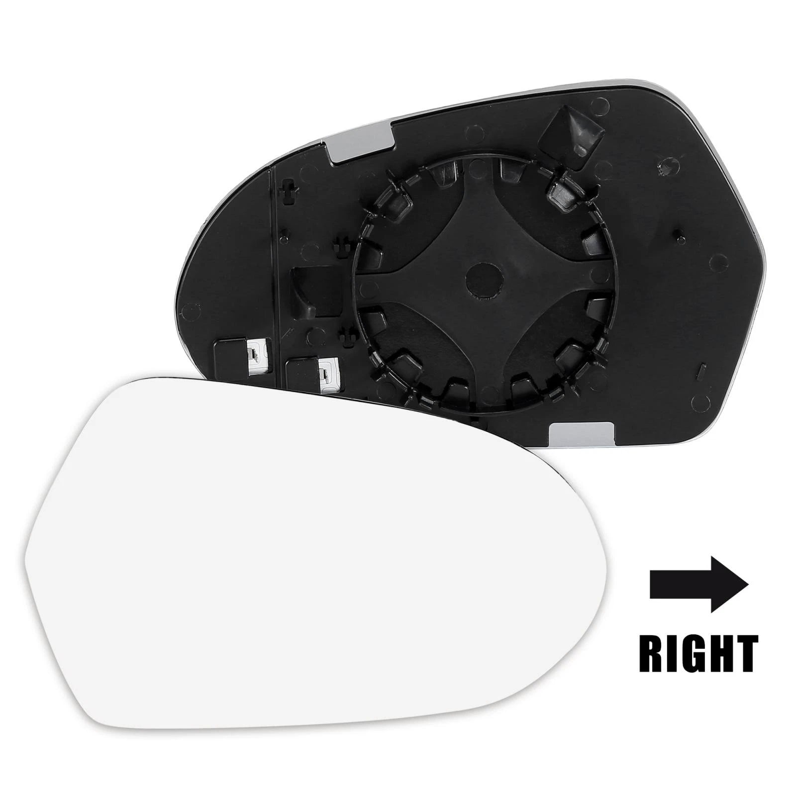Heated Side Mirror Glass with Backing Passenger Right for Audi A6 Quattro S6 (2012–2020)