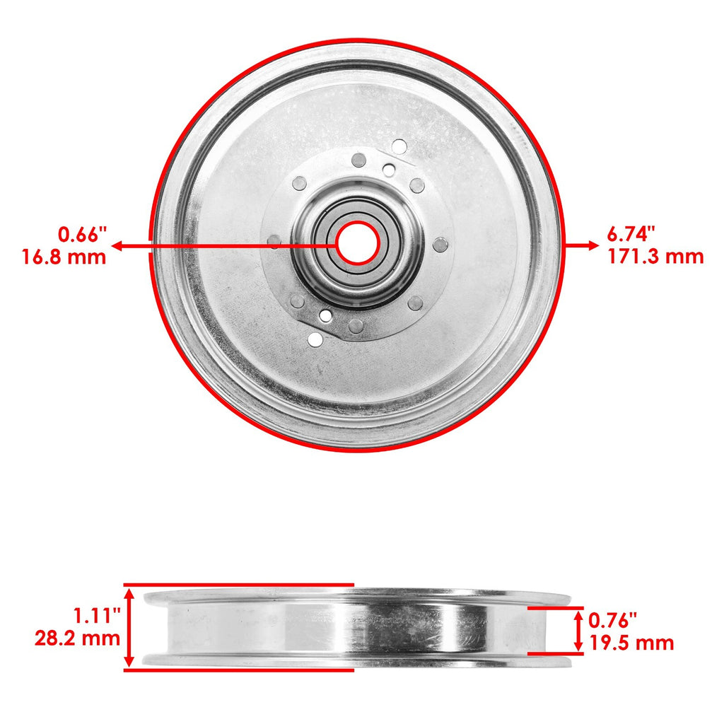 Deck Pulley Replacement for Exmark LZE600 LZE651GKA484A2 (2005–2006)