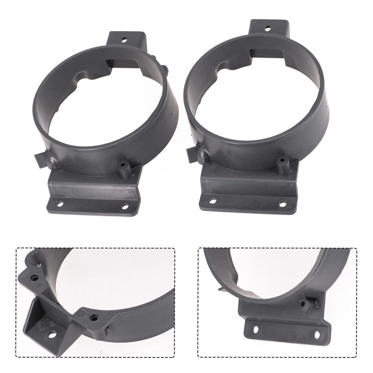 Fog Light Frame Set of 2 for Black ABS