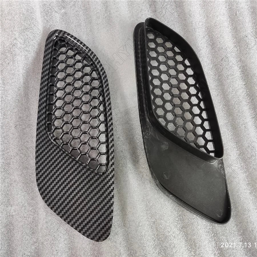 2x Carbon Fiber Look Front Bonnet Vent Hood Trim For BMW E90 E91 E92 E93 M3 Type