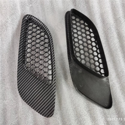 2x Carbon Fiber Look Front Bonnet Vent Hood Trim For BMW E90 E91 E92 E93 M3 Type