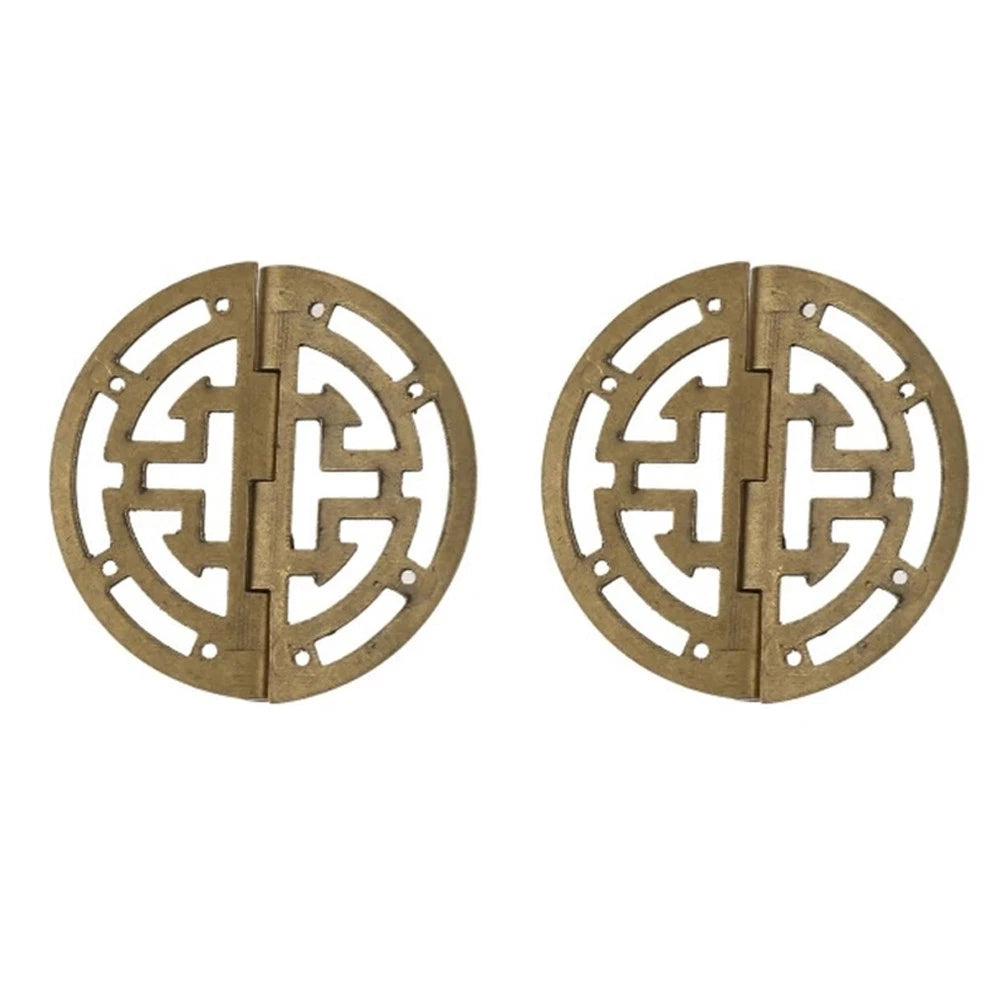 Round Hinge Pair 45mm for DIY Projects