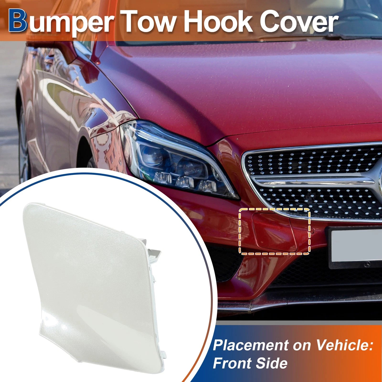 Front Tow Hook Cover Replacement for Mercedes-Benz A-Class (2013–2018)