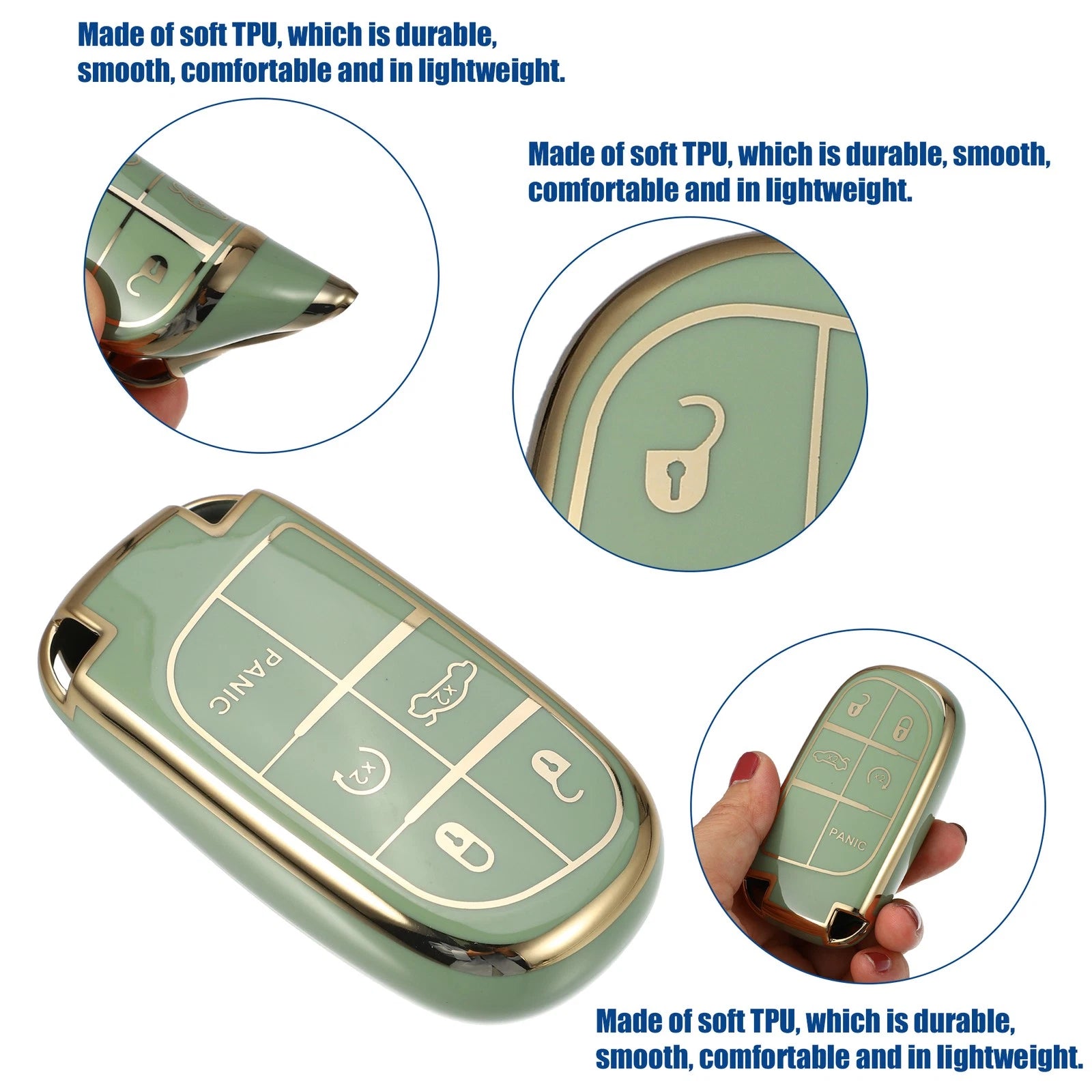 5 Button Keyless Entry Remote Cover for Dodge Charger Challenger Dart (2010–2018)