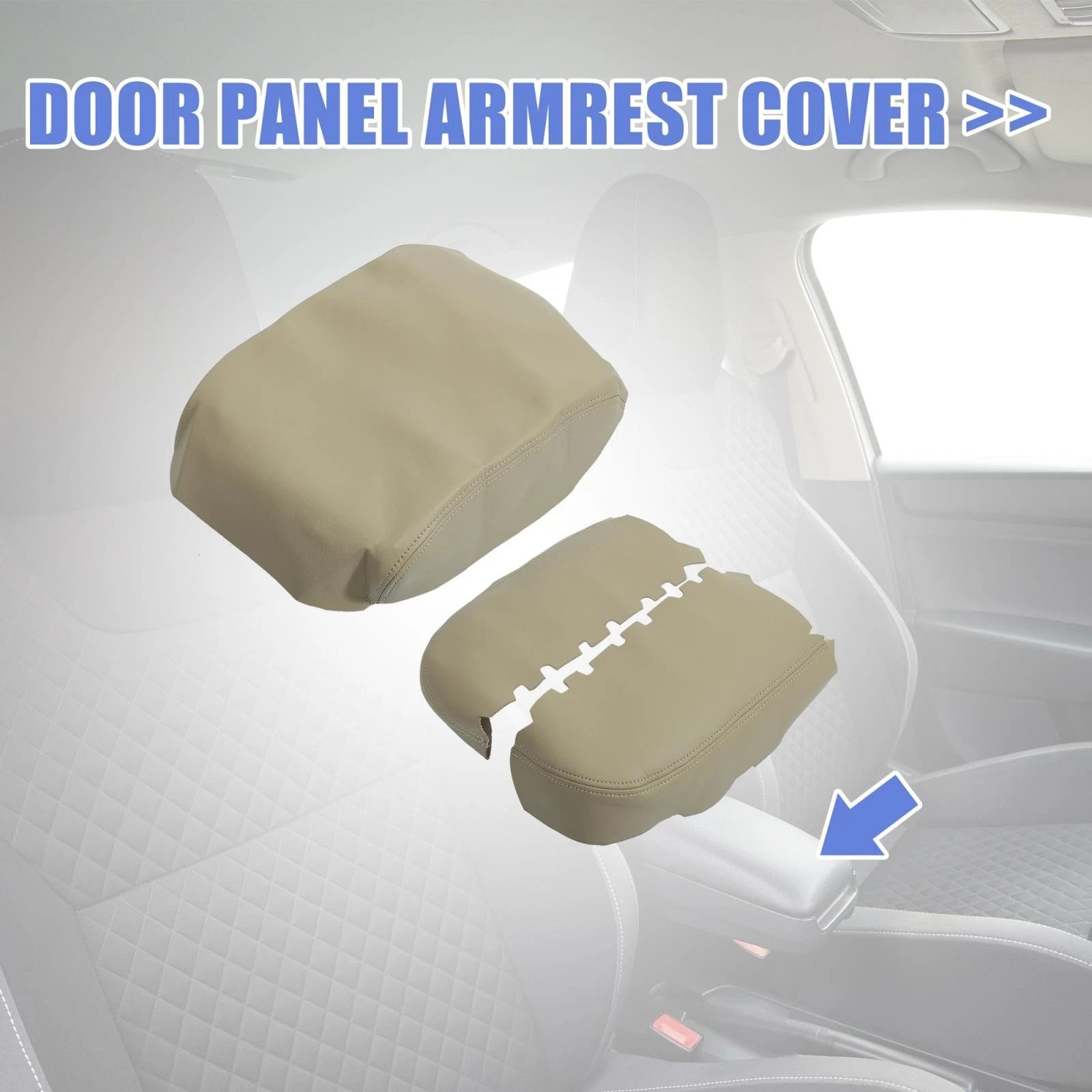 Center Console Front Door Armrest Cover Pad Replacement for Honda Pilot (2009–2015)
