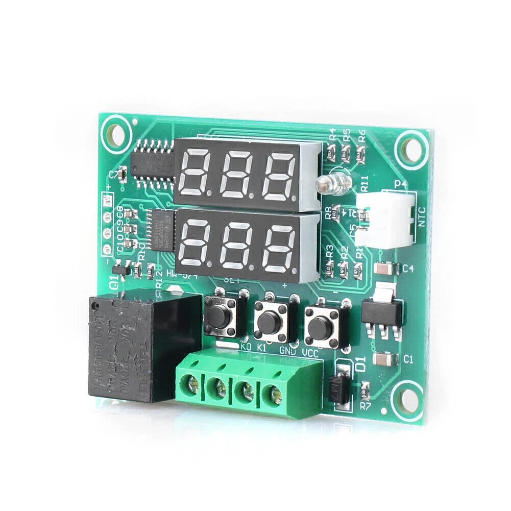 Digital Dual LED Timing Delay Timer Relay Module DC12V for Automotive
