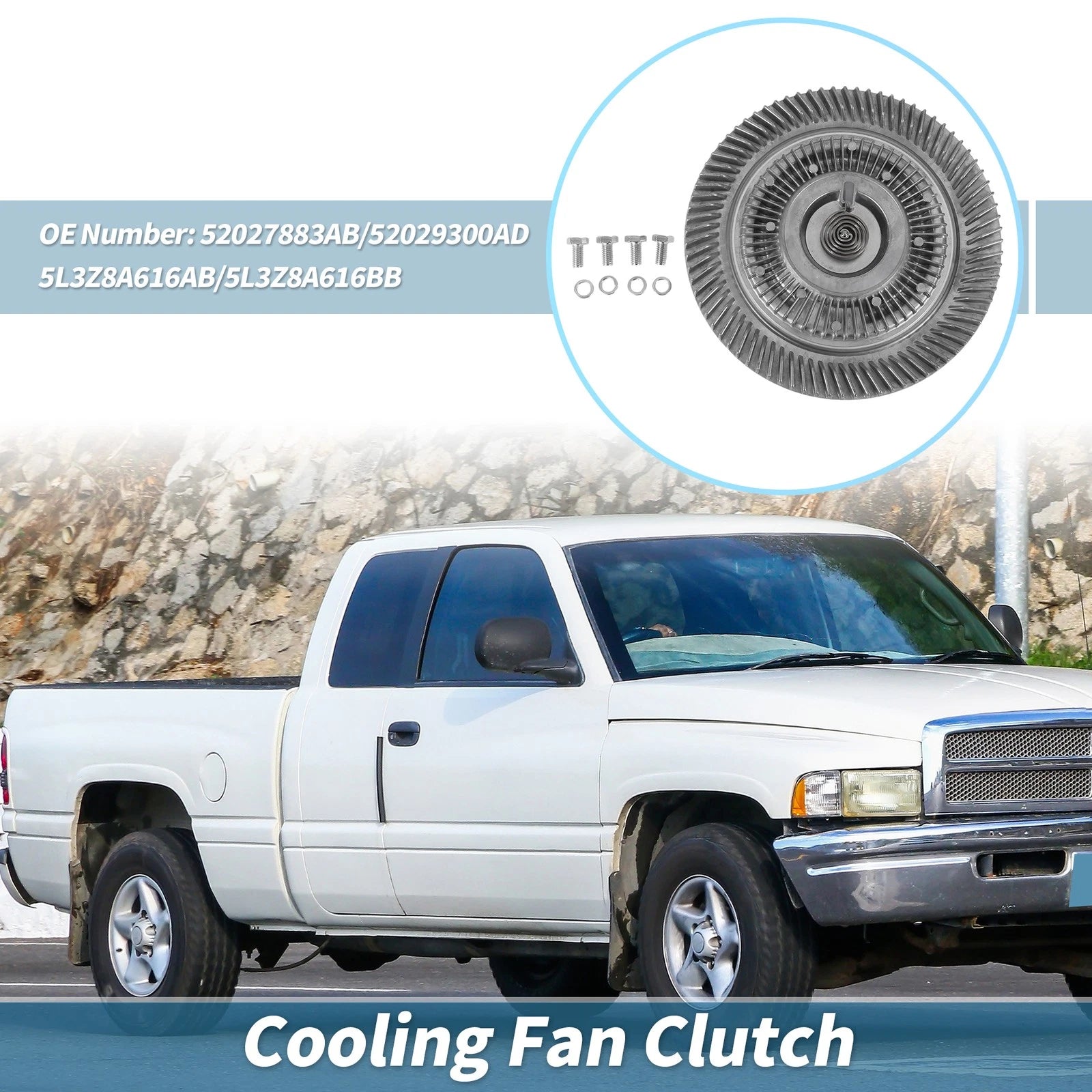 Engine Cooling Fan Clutch Replacement for Dodge Ram 1500 3.9L V6 (1994–2001)
