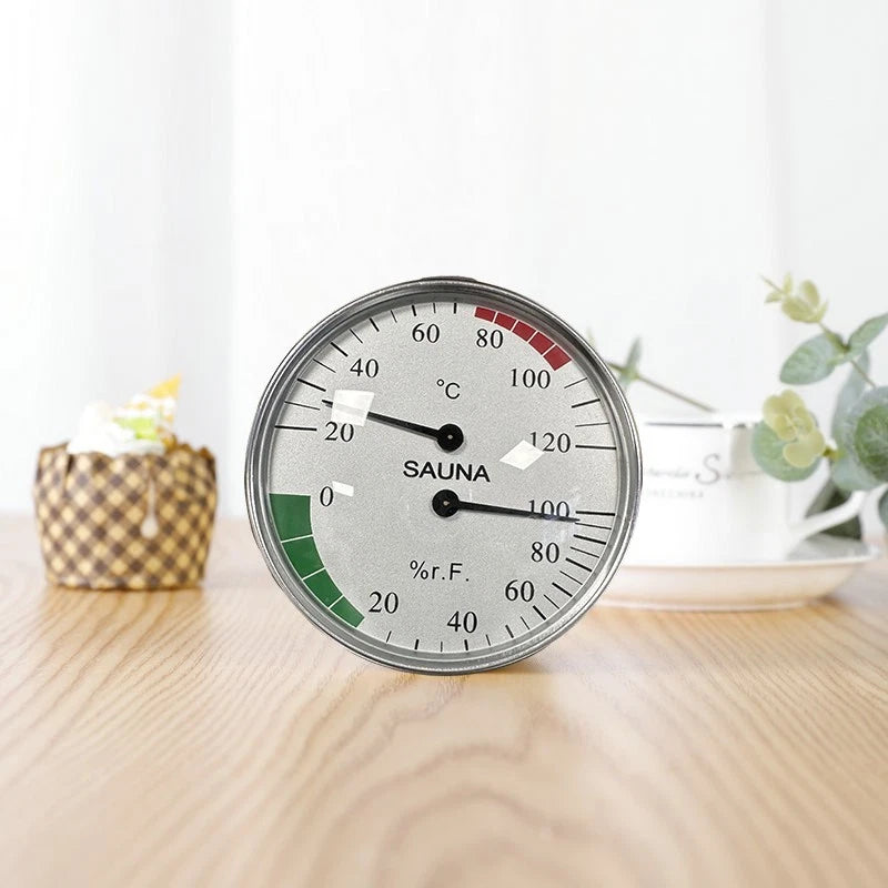 Metal Sauna Thermometer with Hygrometer for Temperature and Humidity Control