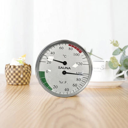 Metal Sauna Thermometer with Hygrometer for Temperature and Humidity Control
