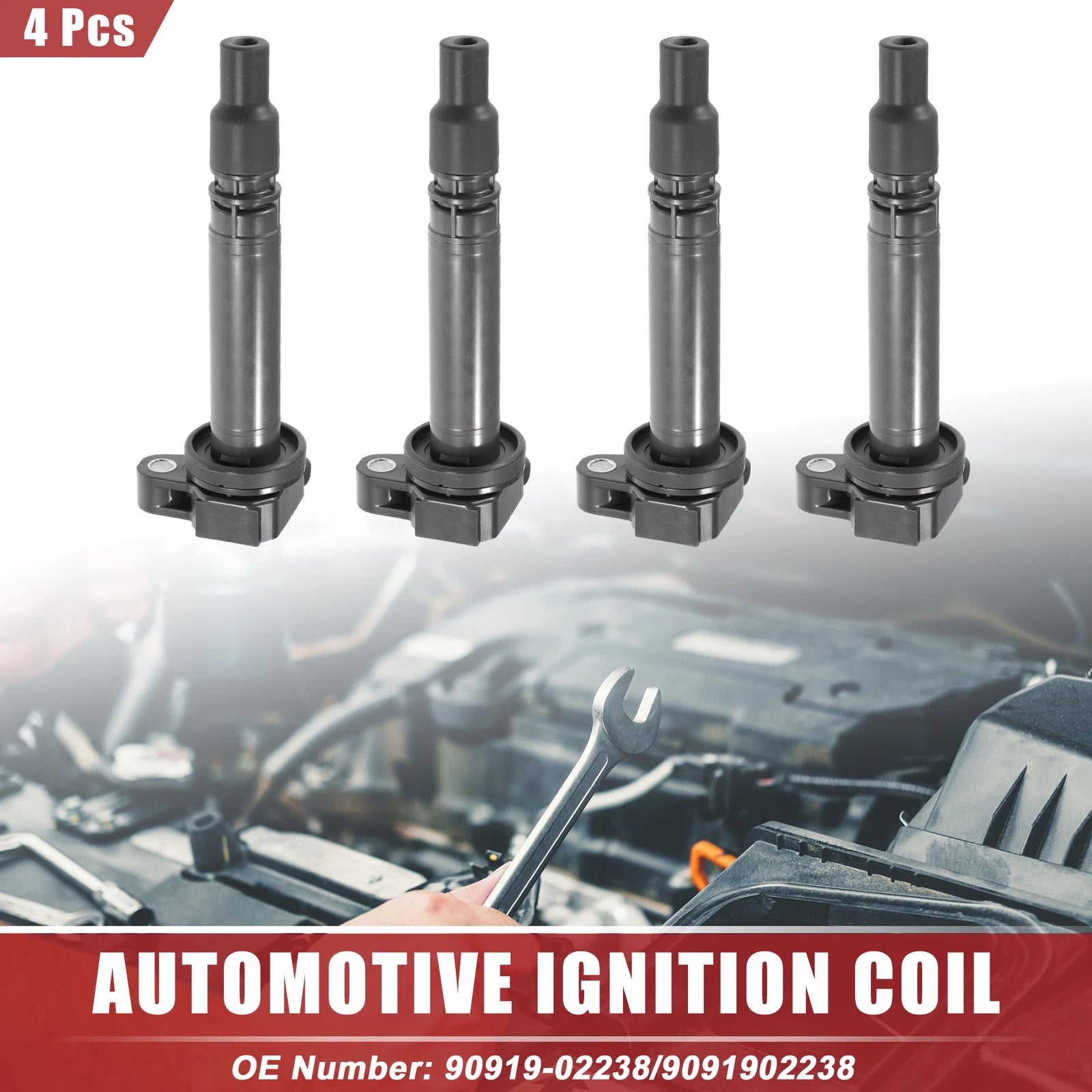 Ignition Coil Set 4 Pcs Replacement for Toyota Celica (2000–2005)