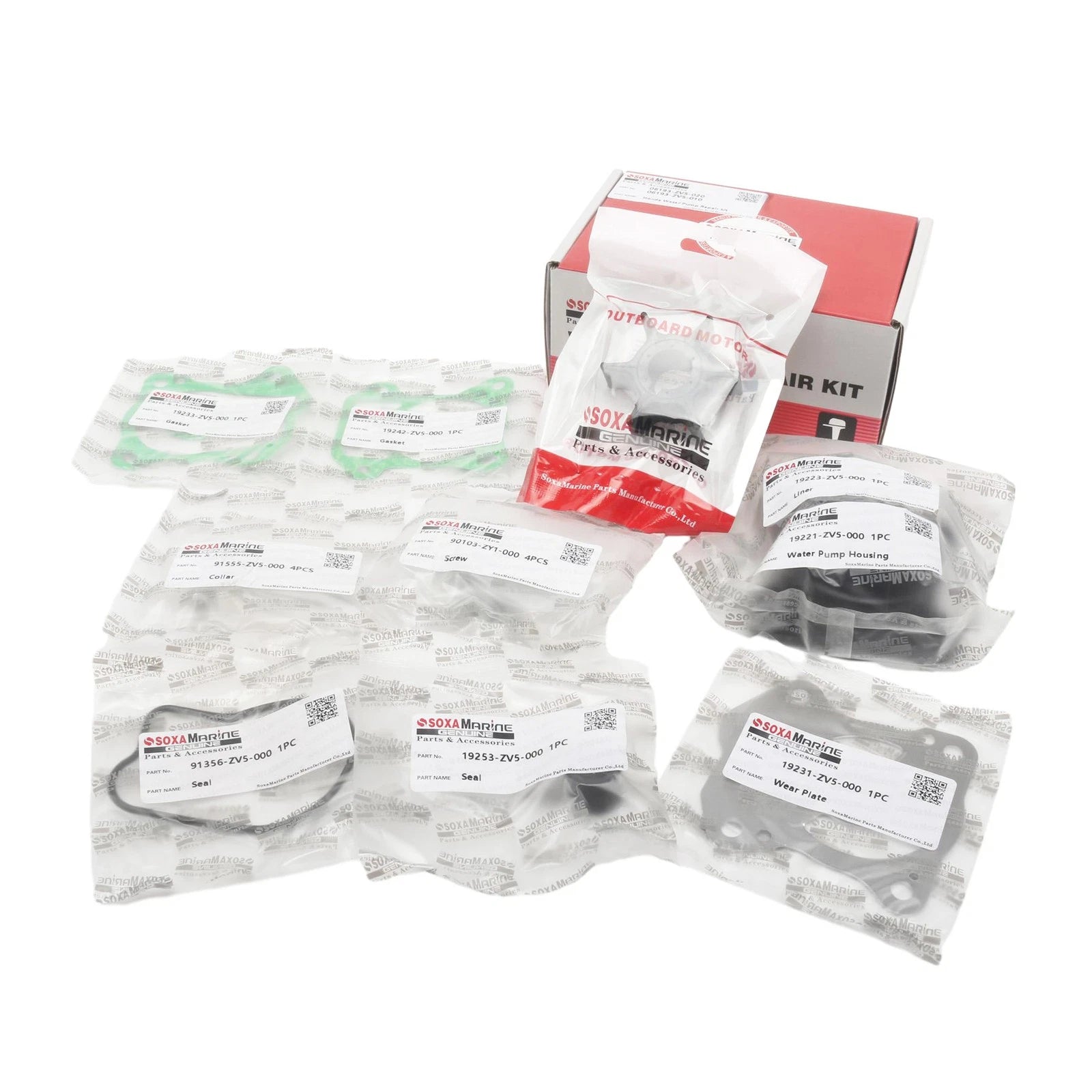 Water Pump Rebuild Service Impeller Kit for Honda Marine (35-50 HP) 06193-ZV5-020