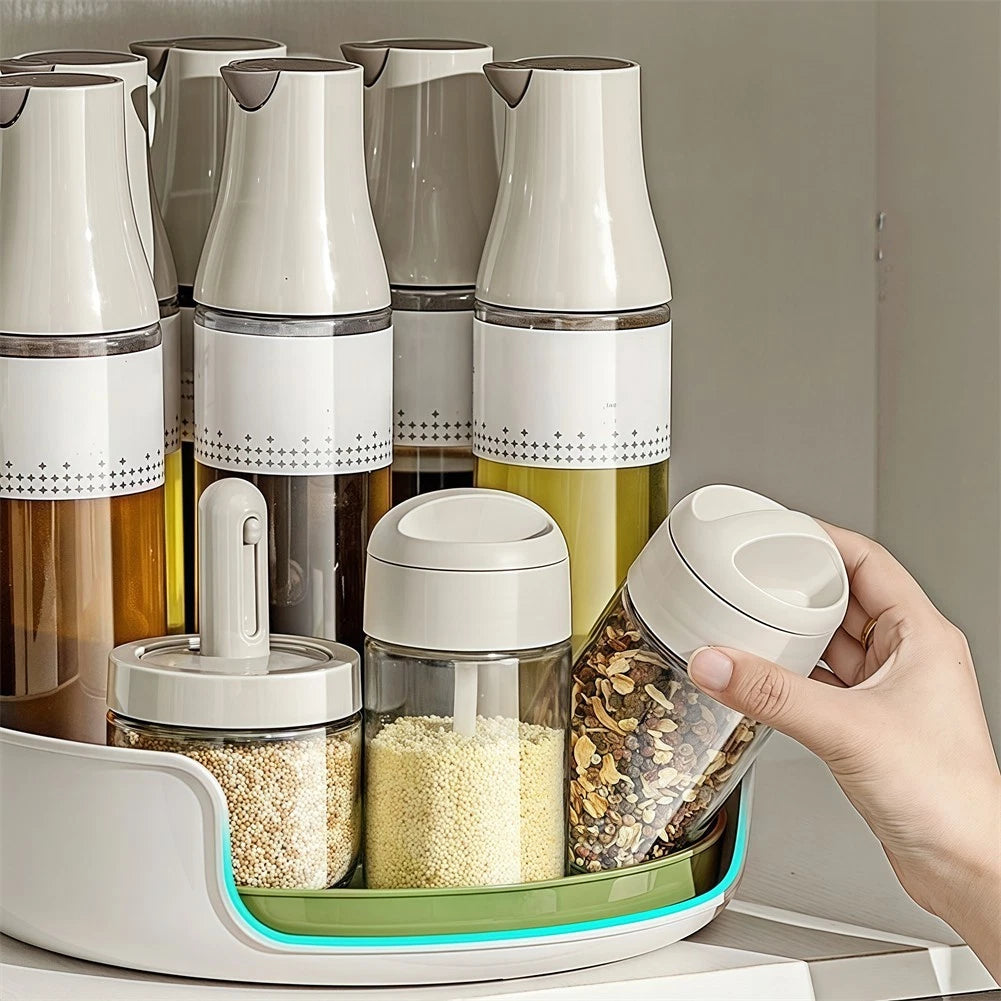 11 Inch Lazy Susan Rotating Storage Tray for Spices and Condiments