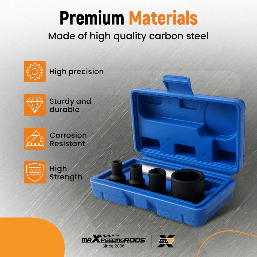 5X Socket Set for VE Diesel Fuel Injection Pumps (Remover Installer)